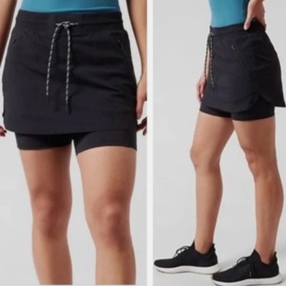Athleta Pants - Athleta Trekkie Skort Black Size 6